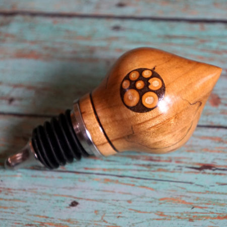 Spalted Maple & Red Bud Bottle Stop