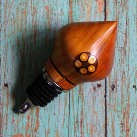 Cherry Wood & Red Bud 2 Bottle Stop