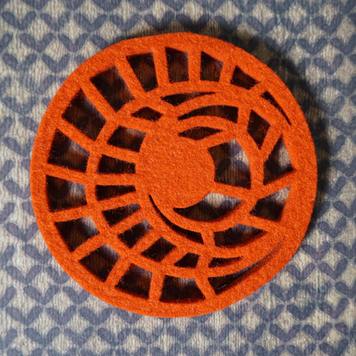 Sea Moon Felt Coaster