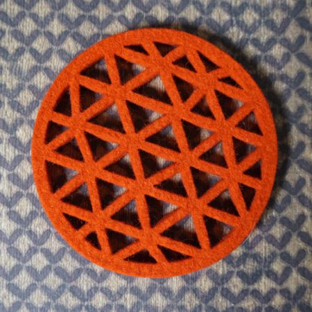 triangle_orangecoaster1 Triangle Felt Coaster